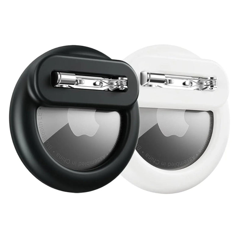 2 Étuis Noir et Blanc AirTag soupe en silicone. Gadjet-maison