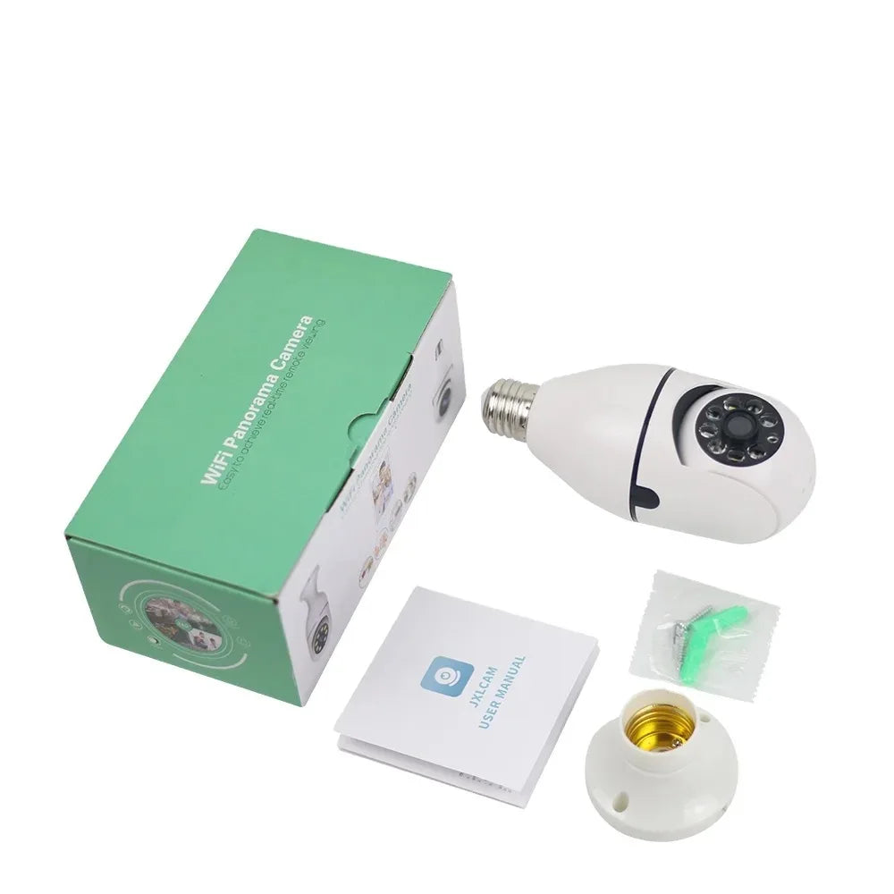 Caméra Ampoule E27 WiFi Intelligente - Surveillance HD Sans Fil Sécurité Maison