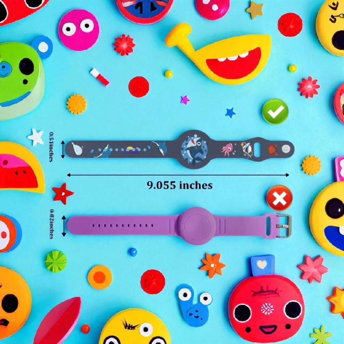 Bracelet AirTag porté au poignet montrant le bon ajustement