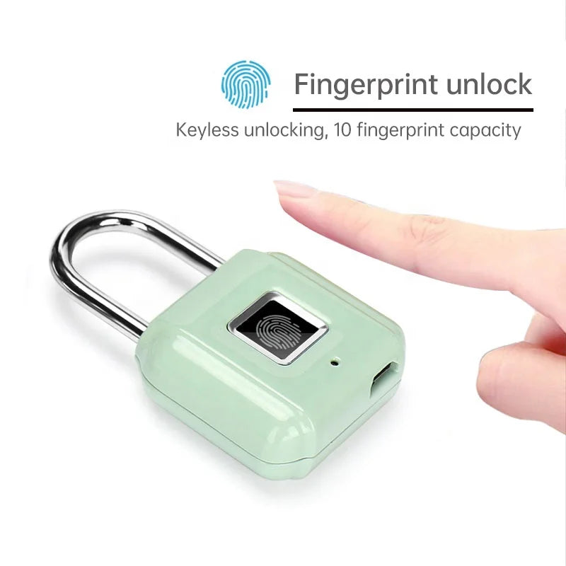 Cadenas biométrique intelligent IP65 résistant intempéries pour vélo portail casier. Gadjet-maison
