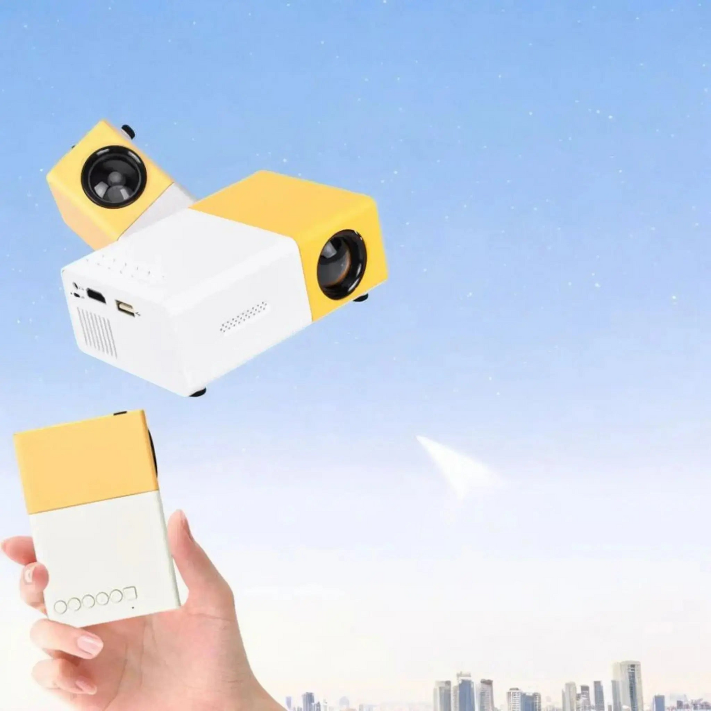 Design compact mini projecteur portable LED technologie avancée - Gadjet-maison