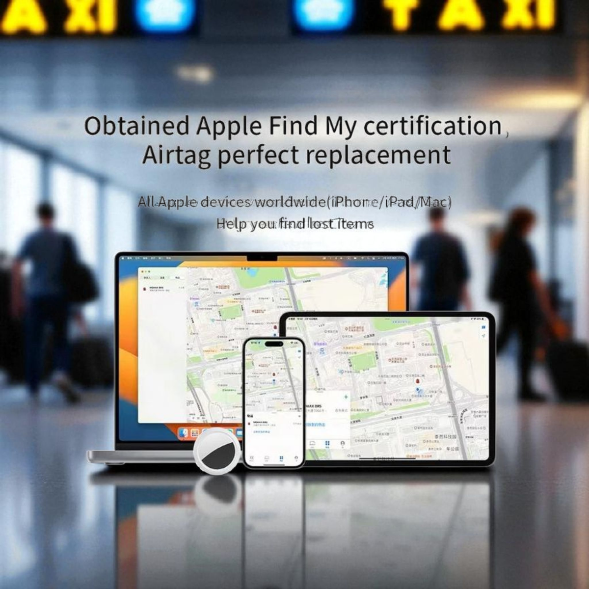 image de géocalisation sur l'application airtag. Gadjet-maison