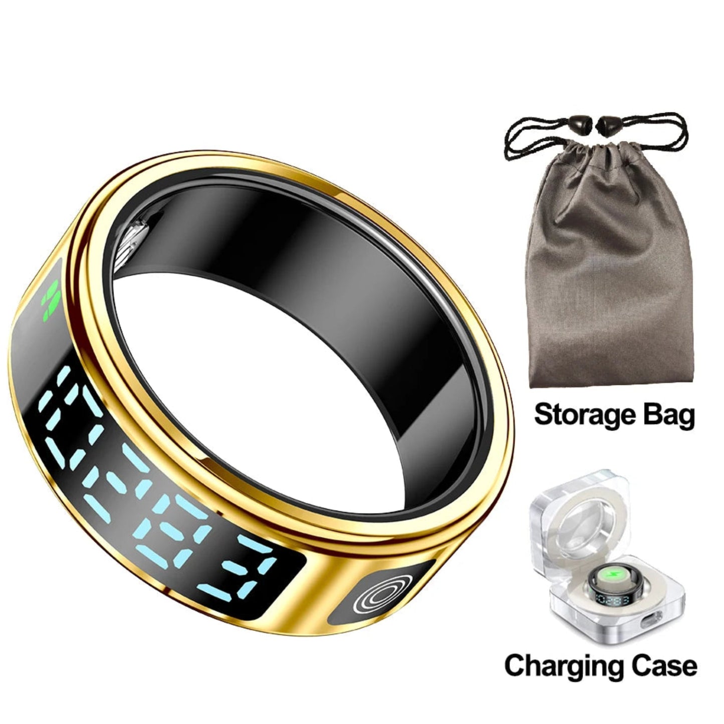 Packaging complet bague connectée SR08 avec câble, étui et manuel d'utilisation Gajet-maison