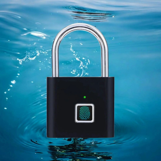 Cadenas intelligent à empreintes digitales noir - Vue principale du produit biométrique IP65