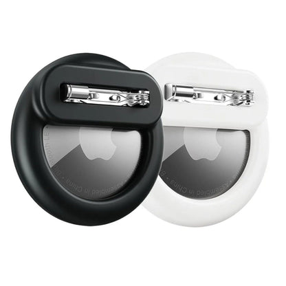  2 Étuis Noir et Blanc AirTag soupe en silicone. Gadjet-maison