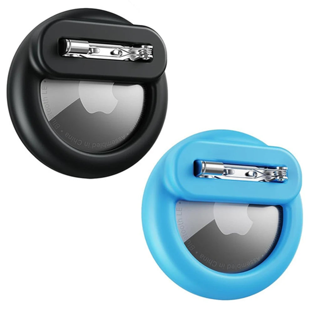  2 Étuis Noir et Bleu AirTag soupe en silicone. Gajet-maison