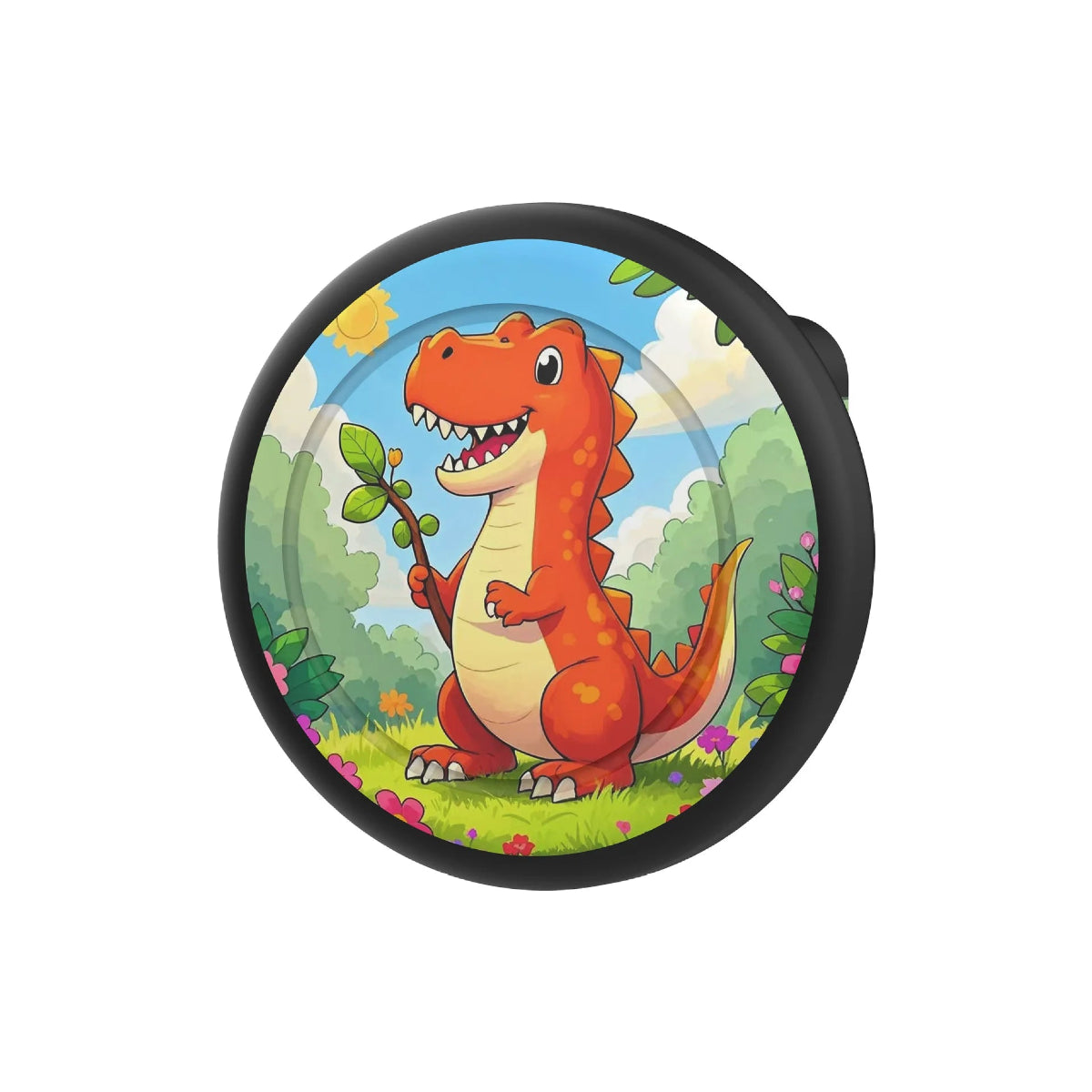 Étui Dinosaure AirTag soupe en silicone. Gadjet-maison