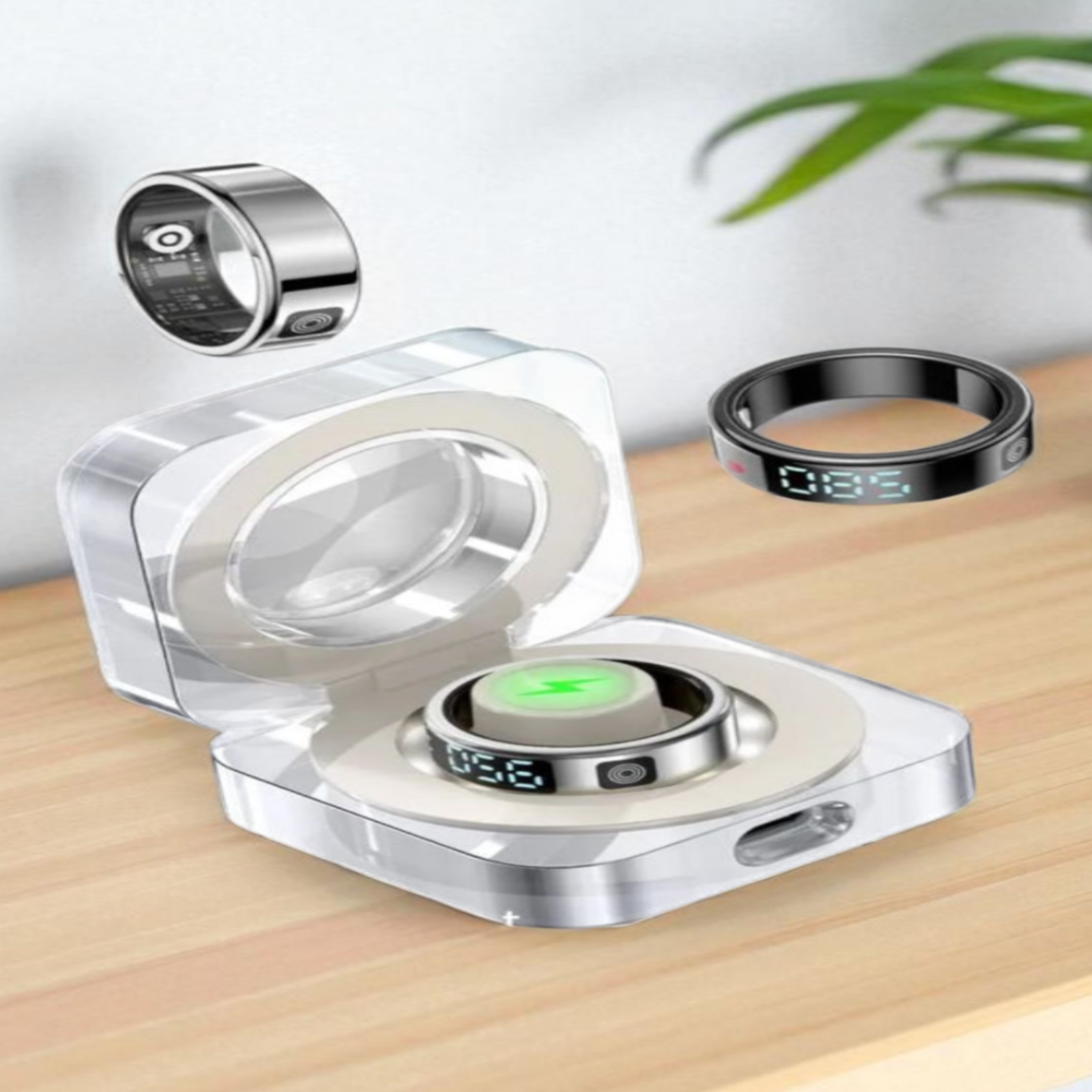 Bague connectée SR08 2025 noire avec surveillance santé étanche 5ATM pour le suivi multi-sports  gadjet-maison