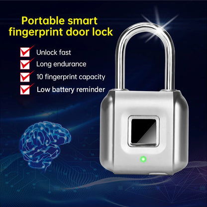 Cadenas biométrique intelligent IP65 résistant intempéries pour vélo portail casier. Gadjet-maison