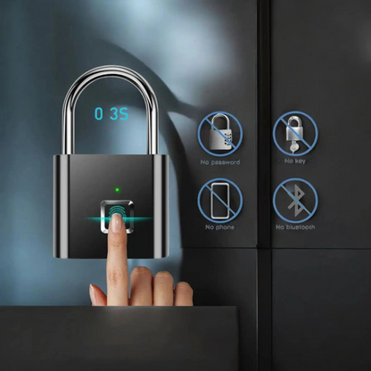 Cadenas intelligent biométrique vue latérale design compact - Gadjet-maison