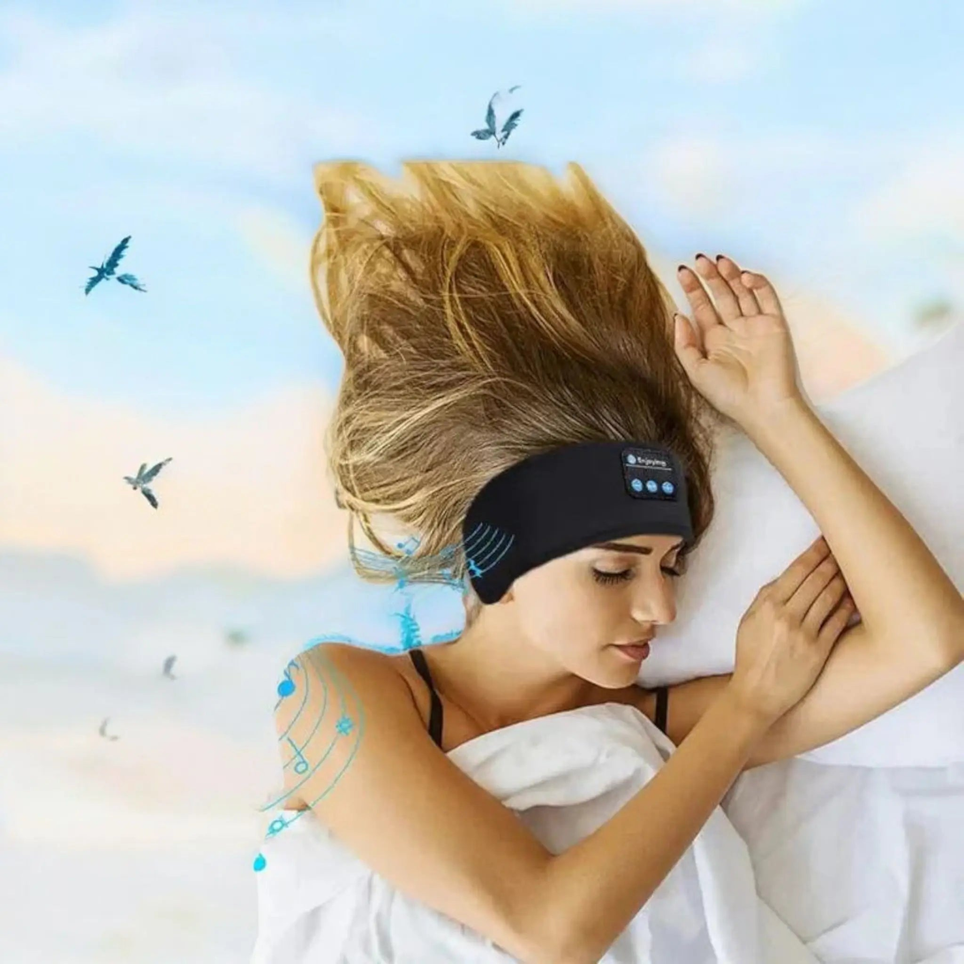 Utilisation bandeau sommeil méditation relaxation lit - Gadjet-maison